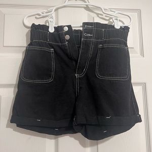 Black high waisted shorts
